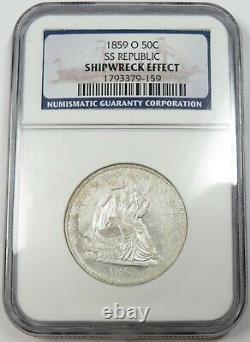 1859-O NGC Shipwreck SS Republic Seated Liberty Half Dollar 50c US Coin #26679A