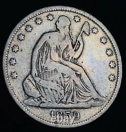 1859 O Seated Liberty Half Dollar 50C Ungraded Choice 90% Silver US Coin CC11401