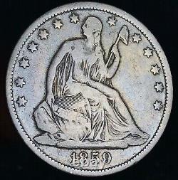 1859 O Seated Liberty Half Dollar 50C Ungraded Choice 90% Silver US Coin CC11555