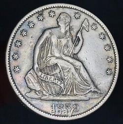 1859 O Seated Liberty Half Dollar 50C Ungraded Choice 90% Silver US Coin CC15873