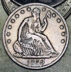 1859 O Seated Liberty Half Dollar 50C Ungraded Choice 90% Silver US Coin CC16661