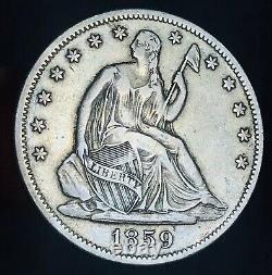 1859 O Seated Liberty Half Dollar 50C Ungraded Choice 90% Silver US Coin CC16661