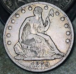 1859 O Seated Liberty Half Dollar 50C Ungraded Choice 90% Silver US Coin CC18306