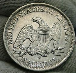 1859-O seated liberty half dollar 50 Cents, Nice Coin, Free Shipping (1256)