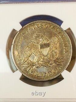 1860 Liberty Seated Half 50c NGC XF-45 Extra Fine Toned Coin