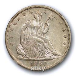 1860 O 50c Seated Liberty Half Dollar NGC AU 58 About Uncirculated Better Date