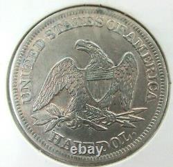 1860-O New Orleans Seated Liberty Silver Half Dollar AU Orange Color T9