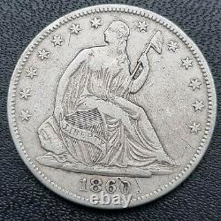 1860 O Seated Liberty Half Dollar 50c Better Grade XF #40603