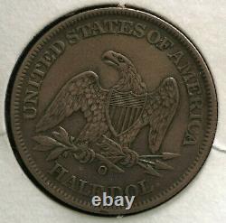 1860-O Seated Liberty Half Dollar 50c XF+ / Almost Uncirculated AU Details