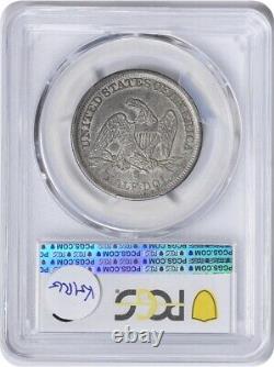 1860-S Liberty Seated Silver Half Dollar AU50 PCGS