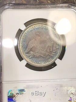 1860 Seated Half Dollar NGC MS62 CAC! Monster Toned Rainbows! Best Ive Seen