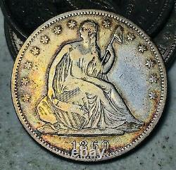 1860 Seated Liberty Half Dollar 50C Ungraded Choice 90% Silver US Coin CC12611