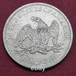 1860 Seated Liberty Half Dollar 50c High Grade AU #43668