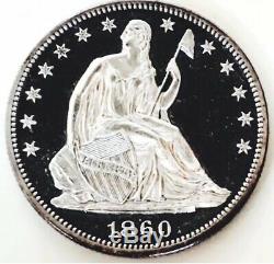 1860 Seated Liberty Proof Half Dollar Incredible! So Rare and Perfect #J1000