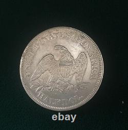 1861 LIBERTY SEATED HALF DOLLAR AU Civil War Coin