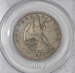 1861 Liberty Seated Half Dollar CERTIFIED PCGS XF 45 Silver 50c