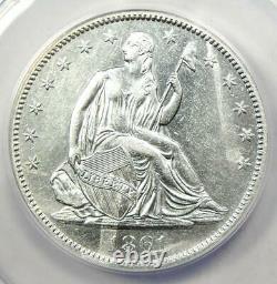 1861-O Seated Liberty Half Dollar 50C Certified ANACS AU50 Detail Rare Coin