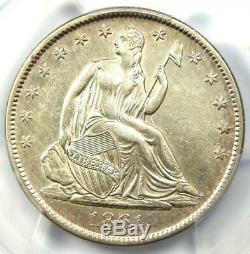 1861-O Seated Liberty Half Dollar 50C. Speared Olive & Bisected Date! PCGS AU