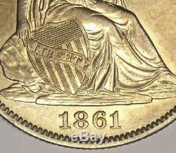 1861-O Seated Liberty Half Dollar 50C WB-103 Sharp AU Details Rare