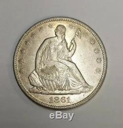 1861-O Seated Liberty Half Dollar Almost Uncirculated Details