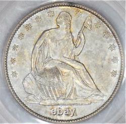 1861-O Seated Liberty Half Dollar PCGS AU-53 Bisected Date WB-103 C. S. A. Issue