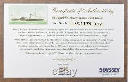 1861-O Seated Liberty Half Dollar Shipwreck Effect SS Republic Inscribed NGC