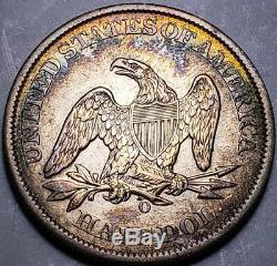 1861 O Seated Liberty Half Dollar/ Very Hard This Nice. High Grade. 158