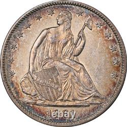 1861-P Seated Half Dollar Civil War Date Choice AU/BU Superb Eye Appeal