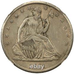 1861-S 50c NGC AU53 Liberty Seated Half Dollar Tough Civil War Date