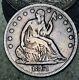 1861 Seated Liberty Half Dollar 50c Civil War Date 90% Silver Us Coin Cc17535