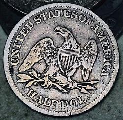 1861 Seated Liberty Half Dollar 50C CIVIL WAR DATE 90% Silver US Coin CC17535