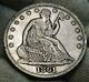 1861 Seated Liberty Half Dollar 50c Nice Coin, Free Shipping 505