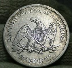1861 Seated Liberty Half Dollar 50C Nice Coin, Free Shipping (891)