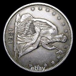 1861 Seated Liberty Half Dollar Silver - Stunning Coin - #UU703