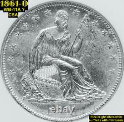 1861-o Liberty Seated Silver Half Dollar Ss Republic Shipwreck (csa W-11a)