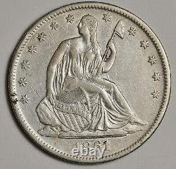 1861-o Seated Liberty Half. AU. 151946