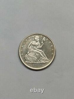 1861-o Seated Liberty Half Dollar Au Details Cleaned
