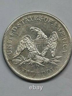 1861-o Seated Liberty Half Dollar Au Details Cleaned