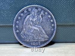 1861-o Seated Liberty Silver Half Dollar (XF) EARLY US COIN ANTIQUE