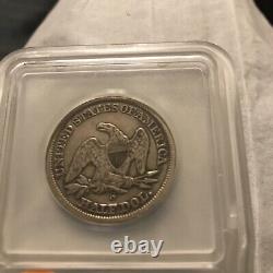 1862 s seated liberty half dollar, Nice Rose And Light Blue Covering coin. Awesom