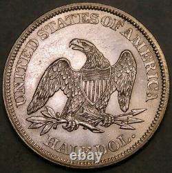 1863 Liberty Seated Silver Half Dollar Appealing Gorgeous Scarce Uncirculatd Gem
