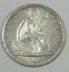 1863-s Small Broken S Liberty Seated Half Dollar Almost Unc Silver 50c Wb-102