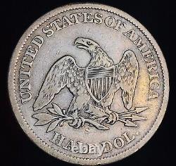 1863 S Seated Liberty Half Dollar 50C CIVIL WAR DATE 90% Silver US Coin CC18656