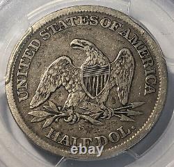 1863 S Seated Liberty Half Dollar PCGS VF 25 CAC