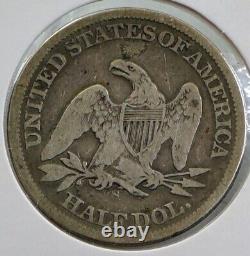 1863 S Seated Liberty Silver Half Dollar 827b