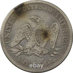1863 Seated Liberty Half Dollar 50c Circulated, Very Fine
