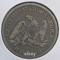 1863 Seated Liberty Half dollar, Fine, Scarce date