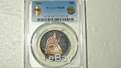 1864 50c PCGS PR65 Seated Liberty Half Dollar PQ (Only 9 Graded Higher by PCGS!)