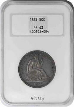 1865 Liberty Seated Silver Half Dollar PR63 NGC