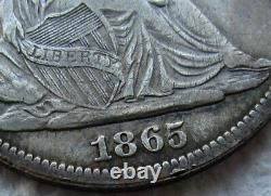 1865-S Seated Liberty Half Dollar Key Civil War Date XF Detail Cleaned Scratched